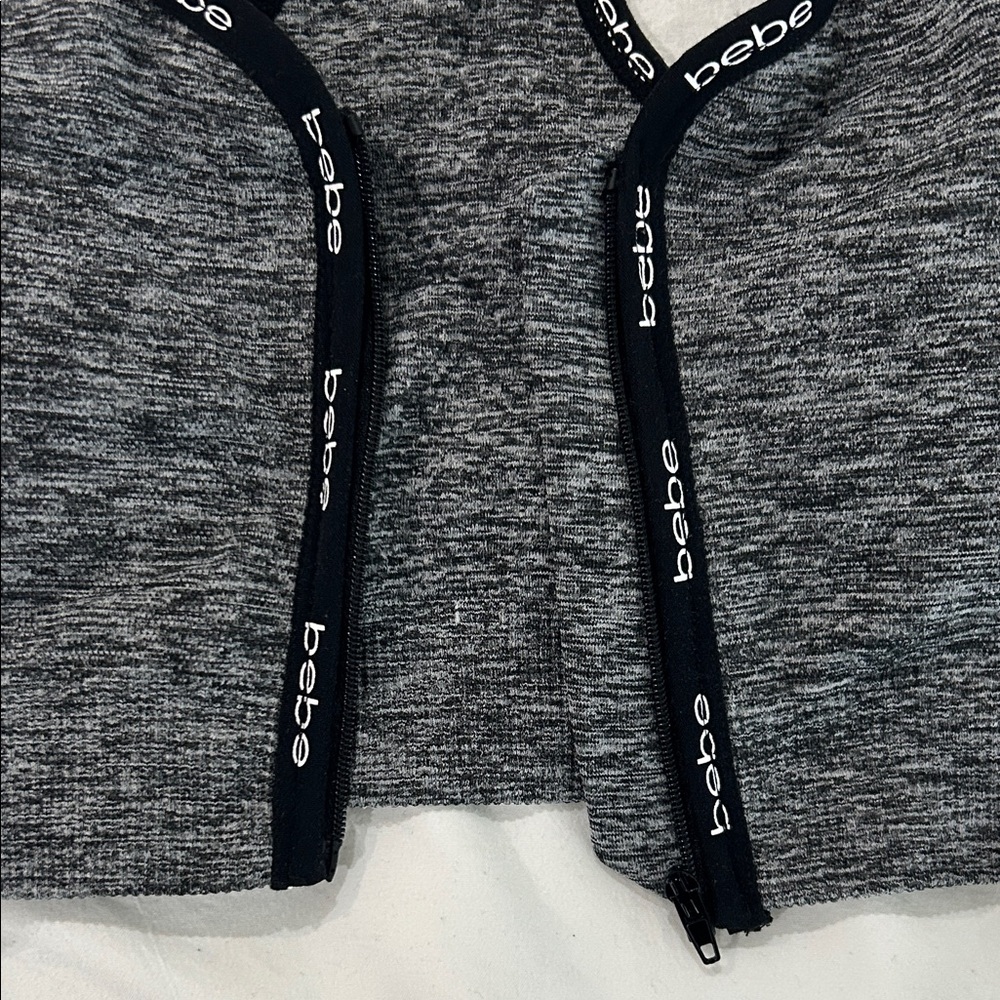 Bebe Charcoal Sports Bra with Black Trim - Picture 3 of 5